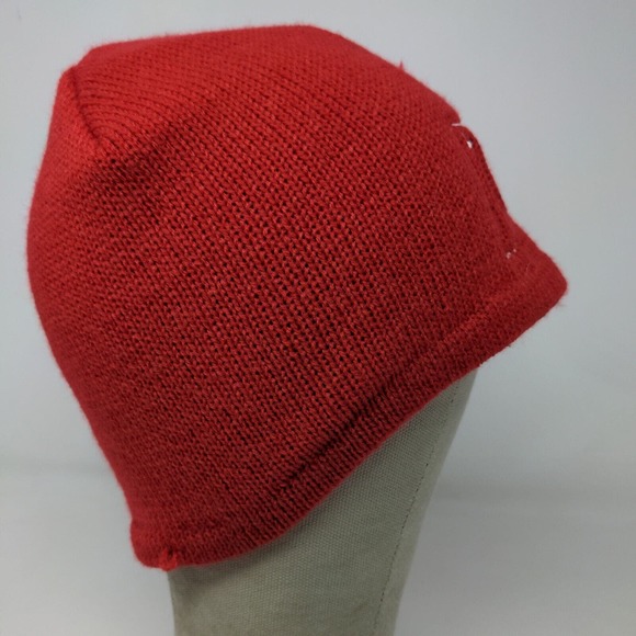 CLIF Bar Men's Knit Beanie Hat Red Embroidered Logo 100% Acrylic - Picture 6 of 13